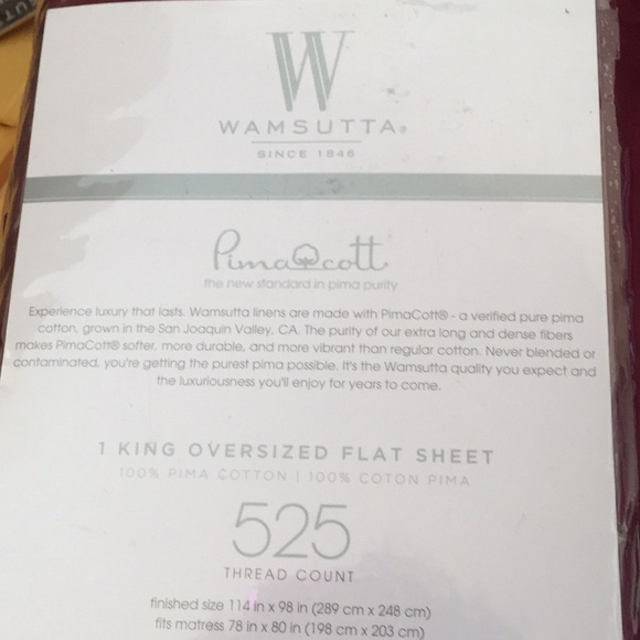 Wamsutta Bedding Copy King Flat Oversized Sheet Wamsutta Pima